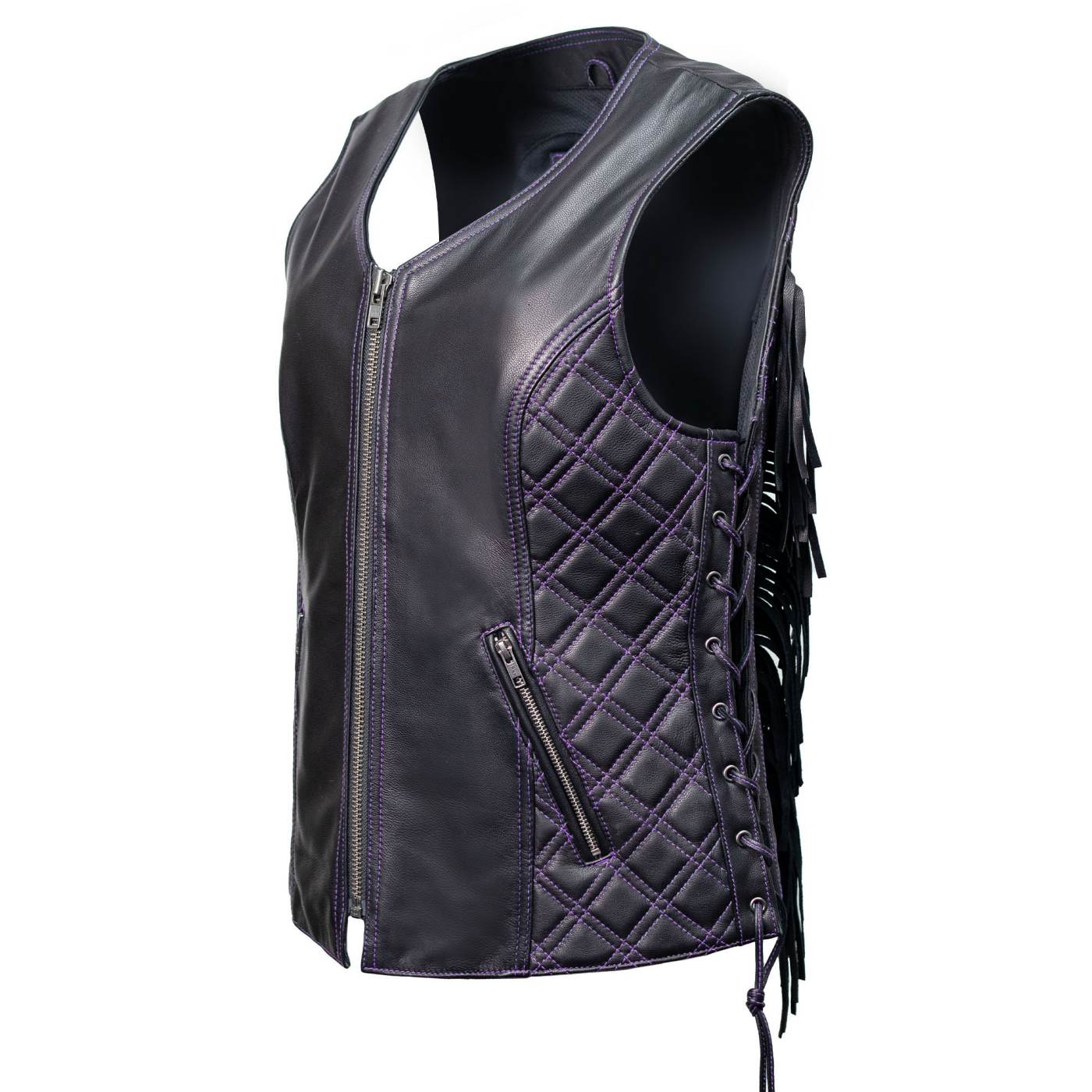 Milwaukee Motorcycle Clothing Co. Women's Liberty Black and Purple