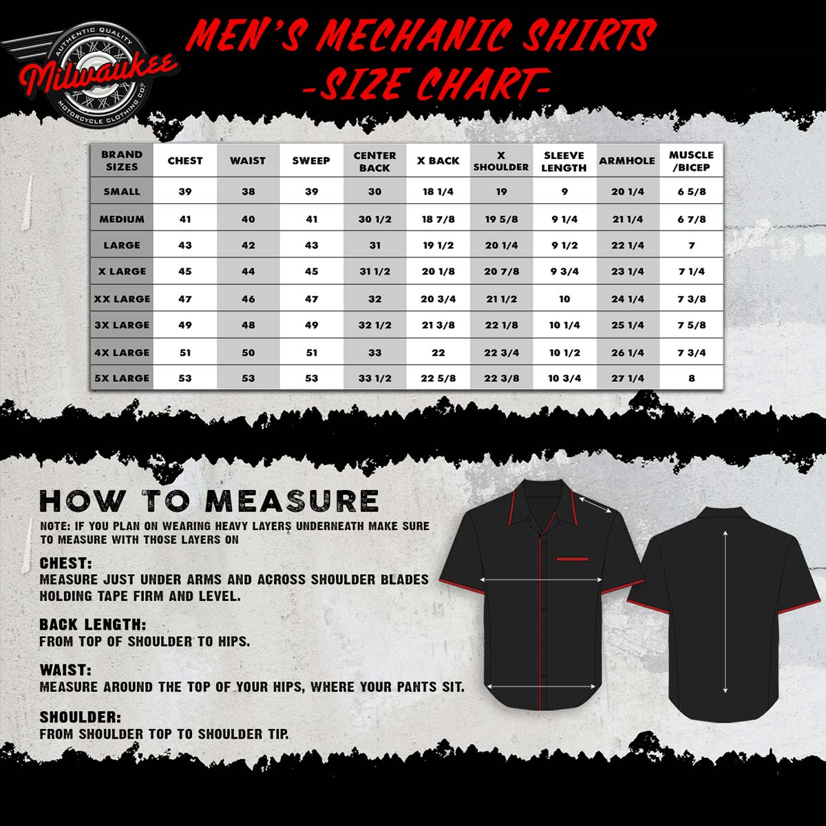 MMCC Men's Gear Head Classic Mechanic Button Up Shirt - Dual Chest Pockets - Microfiber Panel - Rider Ready - MMC16012
