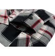 Milwaukee Leather MNG11625 Men's Flannel Plaid Black and White with Red Long Sleeve Cotton Button Down Shirt