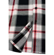 Milwaukee Leather MNG11625 Men's Flannel Plaid Black and White with Red Long Sleeve Cotton Button Down Shirt