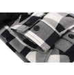 Milwaukee Leather MNG11629 Men's Long Sleeve Flannel Black and White Cotton Button Down Shirt w/ Hoodie