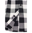 Milwaukee Leather MNG11629 Men's Long Sleeve Flannel Black and White Cotton Button Down Shirt w/ Hoodie