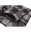 Milwaukee Leather Men's Flannel Plaid Shirt Black and Grey Long Sleeve Cotton Button Down Shirt MNG11630