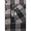 Milwaukee Leather Men's Flannel Plaid Shirt Black and Grey Long Sleeve Cotton Button Down Shirt MNG11630