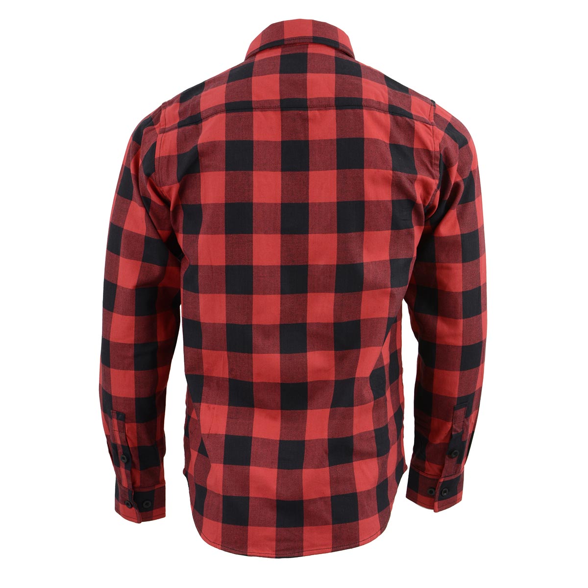 Milwaukee Leather Men's Flannel Plaid Shirt Black and Red Long Sleeve ...