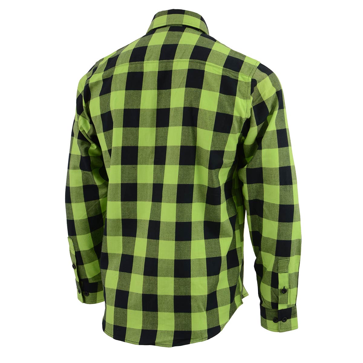 Milwaukee Leather MNG11632 Men's Flannel Plaid Black and Neon Green Long Sleeve Cotton Button Down Shirt Large Milwaukee Leather MNG11632 Men's Flannel Plaid Black and Neon Green Long Sleeve Cotton Button Down Shirt Large