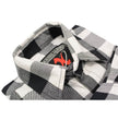Milwaukee Leather MNG11633 Men's Flannel Plaid Shirt Black and White Long Sleeve Cotton Button Down Shirt