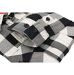 Milwaukee Leather MNG11633 Men's Flannel Plaid Shirt Black and White Long Sleeve Cotton Button Down Shirt