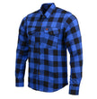 Milwaukee Leather Men’s Plaid Flannel Long Sleeve Shirt with Chest Pockets