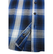 Milwaukee Leather MNG11635 Men's Flannel Plaid Blue and White Long Sleeve Cotton Button Down Shirt