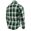 Milwaukee Leather MNG11636 Men's Flannel Plaid Shirt Green and White Long Sleeve Cotton Button Down Shirt