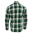 Milwaukee Leather MNG11636 Men's Flannel Plaid Shirt Green and White Long Sleeve Cotton Button Down Shirt