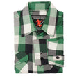 Milwaukee Leather MNG11636 Men's Flannel Plaid Shirt Green and White Long Sleeve Cotton Button Down Shirt