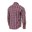 Milwaukee Leather MNG11638 Men's Red and Blue with White Long Sleeve Cotton Flannel Shirt