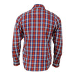 Milwaukee Leather MNG11638 Men's Red and Blue with White Long Sleeve Cotton Flannel Shirt