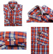 Milwaukee Leather MNG11638 Men's Red and Blue with White Long Sleeve Cotton Flannel Shirt