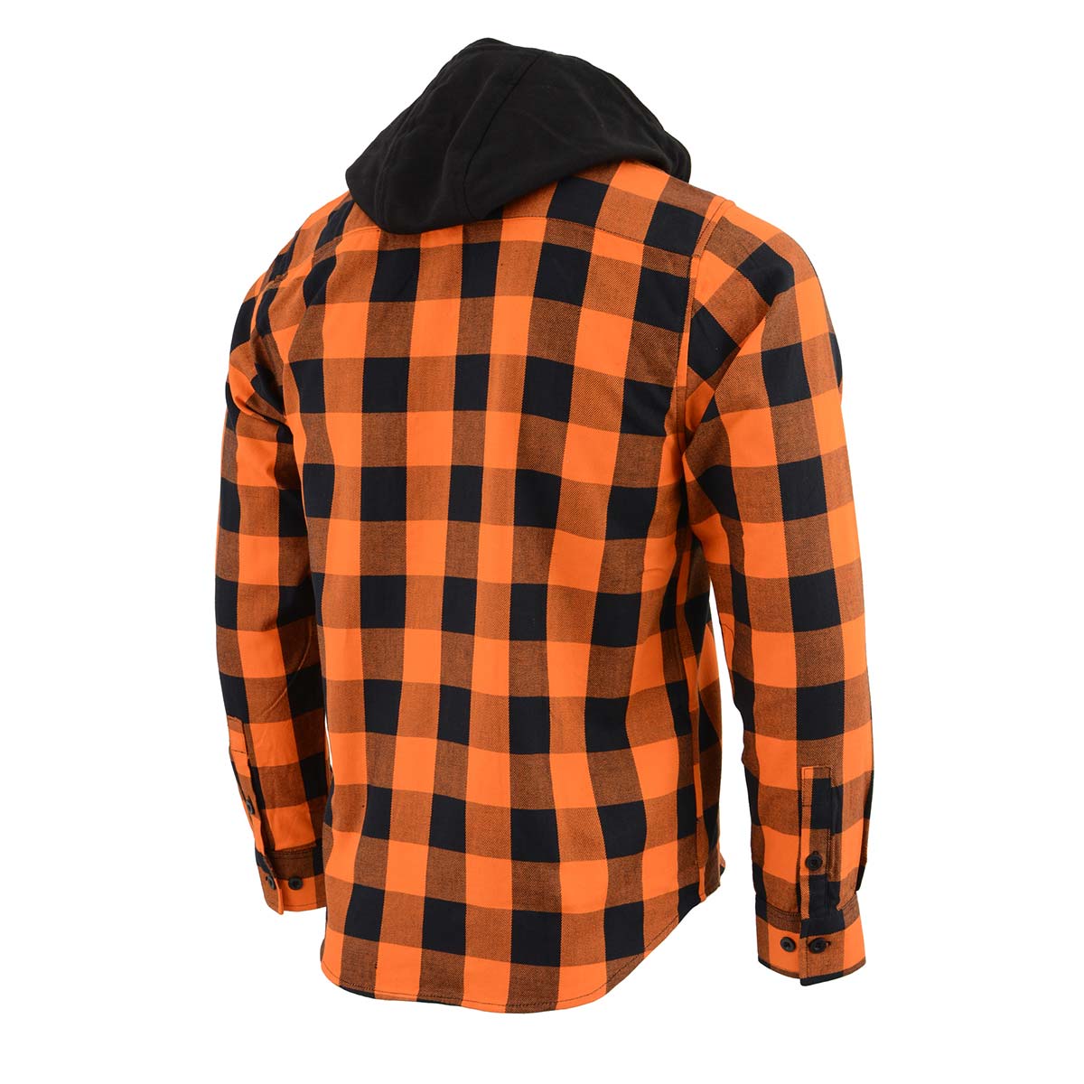 Milwaukee Leather MNG11642 Men's Flannel Plaid Orange and