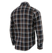 Milwaukee Leather MNG11643 Men's Flannel Plaid Brown Black and White Long Sleeve Cotton Button Down Shirt