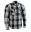Milwaukee Leather MNG11644 Men's Flannel Plaid Black and White Long Sleeve Cotton Button Down Shirt