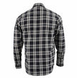 Milwaukee Leather MNG11646 Men's Flannel Plaid Shirt Black and White Long Sleeve Cotton Button Down Shirt