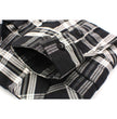 Milwaukee Leather MNG11646 Men's Flannel Plaid Shirt Black and White Long Sleeve Cotton Button Down Shirt