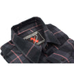 Milwaukee Leather MNG11647 Men's Black with Grey and Red Long Sleeve Cotton Flannel Shirt