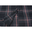 Milwaukee Leather MNG11647 Men's Black with Grey and Red Long Sleeve Cotton Flannel Shirt