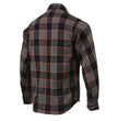 Milwaukee Leather MNG11648 Men's Grey with Brown and Orange Long Sleeve Cotton Flannel Shirt