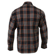 Milwaukee Leather MNG11648 Men's Grey with Brown and Orange Long Sleeve Cotton Flannel Shirt
