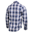 Milwaukee Leather MNG11650 Men's Blue and White Long Sleeve Cotton Flannel Shirt