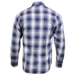 Milwaukee Leather MNG11650 Men's Blue and White Long Sleeve Cotton Flannel Shirt