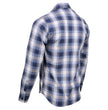 Milwaukee Leather MNG11650 Men's Blue and White Long Sleeve Cotton Flannel Shirt