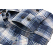 Milwaukee Leather MNG11650 Men's Blue and White Long Sleeve Cotton Flannel Shirt