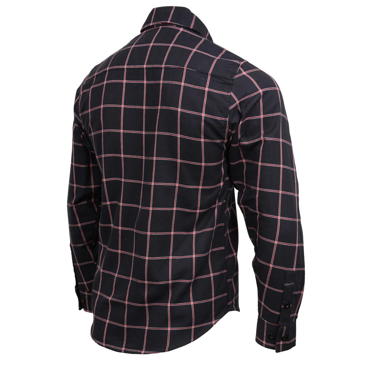 Milwaukee Leather MNG11651 Men's Black and Red Long Sleeve Cotton Flannel Shirt