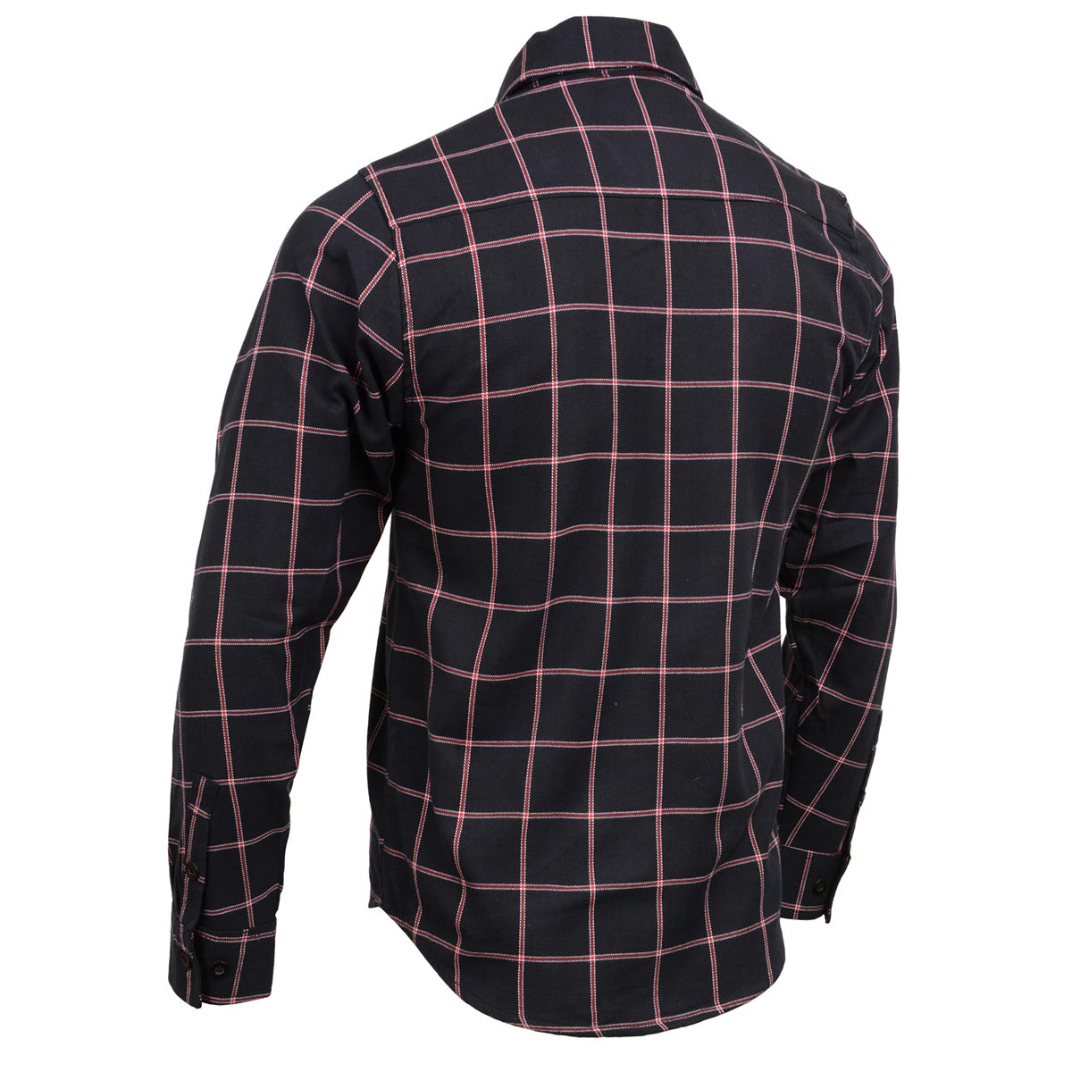 Milwaukee Leather MNG11651 Men's Black and Red Long Sleeve Cotton Flannel Shirt