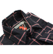 Milwaukee Leather MNG11651 Men's Black and Red Long Sleeve Cotton Flannel Shirt