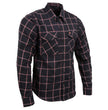 Milwaukee Leather MNG11651 Men's Black and Red Long Sleeve Cotton Flannel Shirt