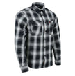 Milwaukee Leather MNG11654 Men's Black and White Long Sleeve Cotton Flannel Shirt