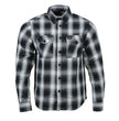Milwaukee Leather MNG11654 Men's Black and White Long Sleeve Cotton Flannel Shirt