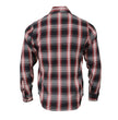 Milwaukee Leather MNG11659 Men's Black and White with Red Long Sleeve Cotton Flannel Shirt