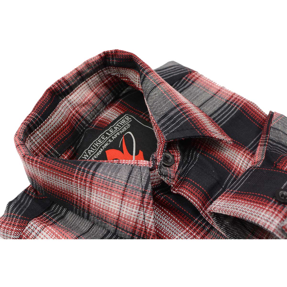 Milwaukee Leather MNG11659 Men's Black and White with Red Long