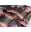 Milwaukee Leather MNG11659 Men's Black and White with Red Long Sleeve Cotton Flannel Shirt