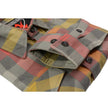 Milwaukee Leather MNG11661 Men's Gray and Red with Yellow Long Sleeve Cotton Flannel Shirt