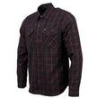 Milwaukee Leather MNG11665 Men's Black and Red Long Sleeve Cotton Flannel Shirt