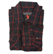 Milwaukee Leather MNG11665 Men's Black and Red Long Sleeve Cotton Flannel Shirt