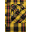 Milwaukee Leather MNG11666 Men's Black and Red with Yellow Long Sleeve Cotton Flannel Shirt