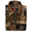 Milwaukee Leather MNG11667 Men's Brown and Beighe Long Sleeve Cotton Flannel Shirt