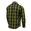 Milwaukee Leather MNG11668 Men's Black and Green Long Sleeve Cotton Flannel Shirt