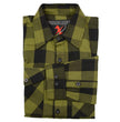 Milwaukee Leather MNG11668 Men's Black and Green Long Sleeve Cotton Flannel Shirt