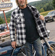 MMCC Men's Desperado Reversible Flannel Shirt - 100% Cotton Snap Front Plaid w/ Chest and Hand Pockets - MNG11804